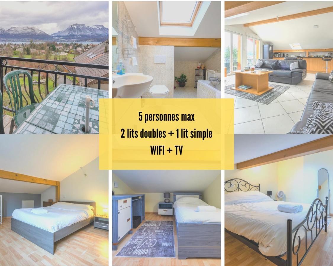 Cabana & Panorama Lac Annecy -Parking & Terrasse Sévrier Exteriér fotografie
